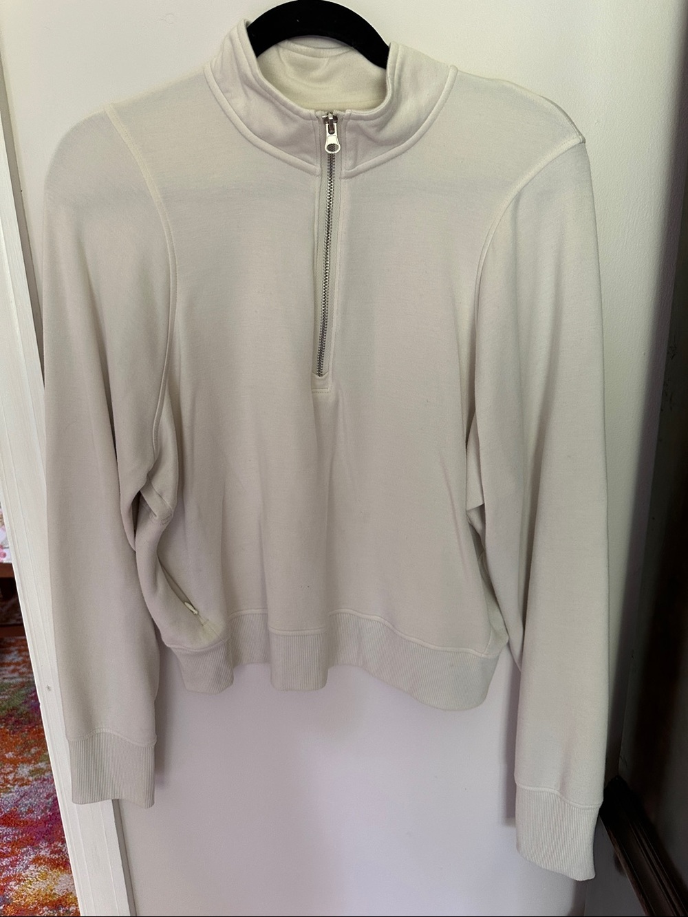 Danskin Cream Half-Zip Pullover Sweatshirt